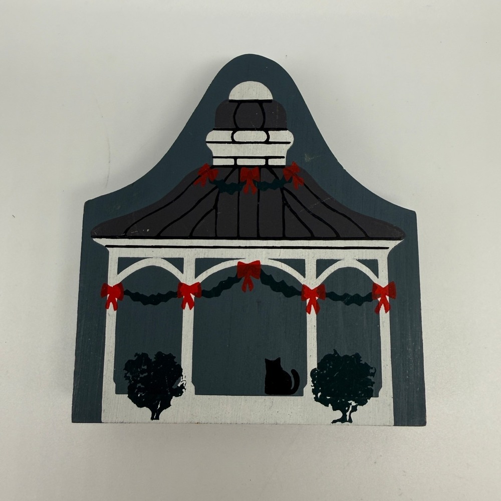 Cats Meow Bandstand Gazebo 2 Sided Holiday Village Vintage‎ 1985
